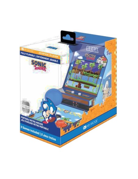 Joystick player sonic the hedgehog portable retro arcade