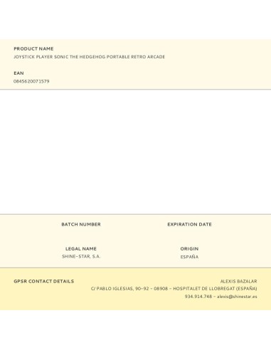 Joystick player sonic the hedgehog portable...