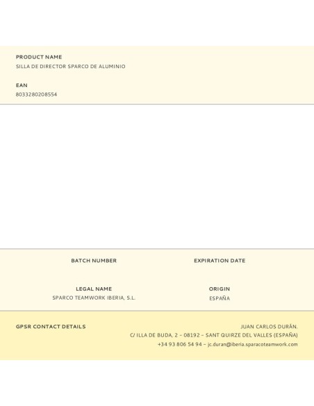 Silla de director sparco de aluminio