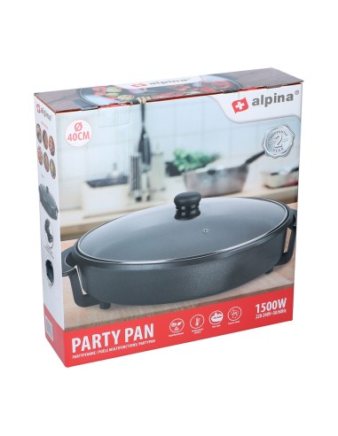 Cazuela eléctrica 1500 w ø 40 cm