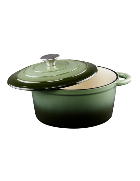 Cacerola de hierro fundido esmaltado color verde 3,8 l, ø24 x 11,8 cm