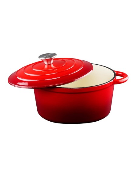 Cacerola de hierro fundido esmaltado color rojo 3,8 l, ø24 x 11,8 cm