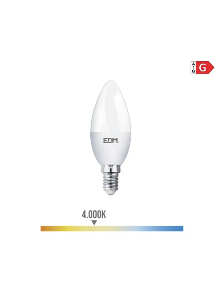 Bombilla vela led e14 5 w 400 lm 4000 k luz dia ø3,5 x 10 cm