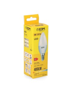 Bombilla vela led e14 5 w 400 lm 4000 k luz dia ø3,5 x 10 cm 2
