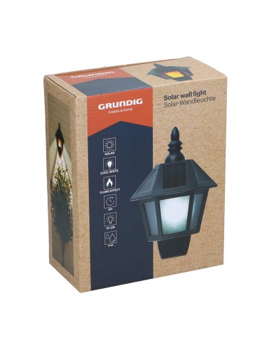 Aplique solar led, luz fria/efecto llama, ip44,...