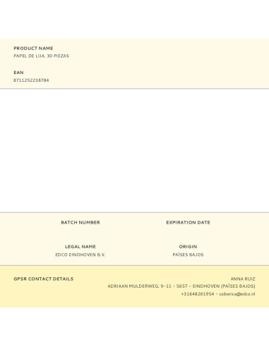 Papel de lija, 30 piezas