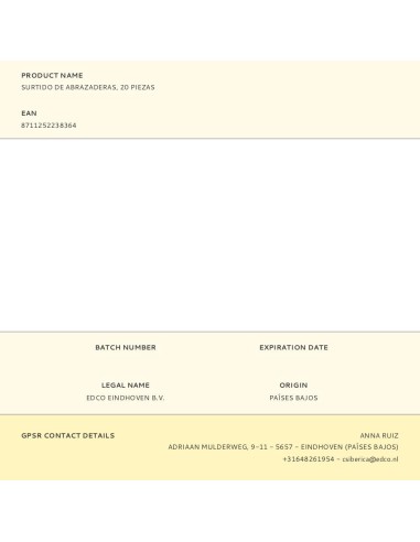 Surtido de abrazaderas, 20 piezas