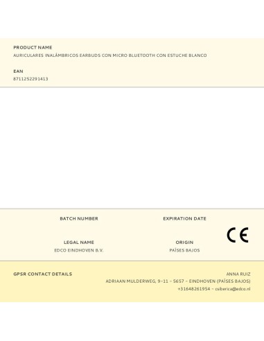 Auriculares inalámbricos earbuds con micro...