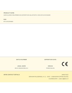 Auriculares inalámbricos deportivos bluetooth con estuche negro 2