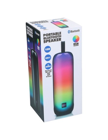 Altavoz bluetooth 10 w con 8 modos de luz ø8 x...