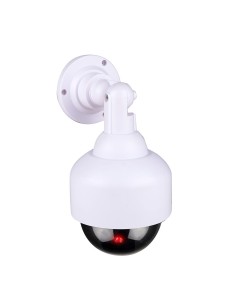 Cámara seguridad simulada tipo domo color blanco ø12 x 24 cm