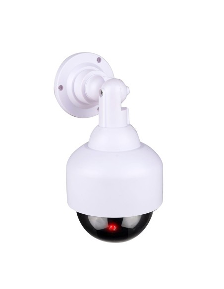 Cámara seguridad simulada tipo domo color blanco ø12 x 24 cm