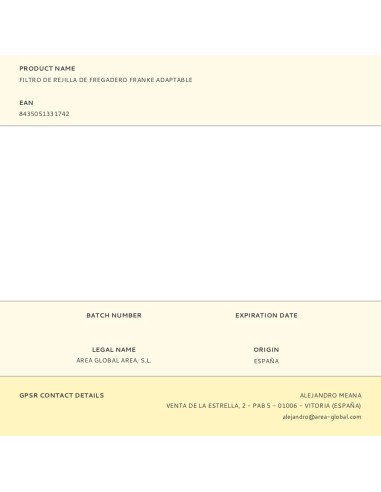 Filtro de rejilla de fregadero franke adaptable