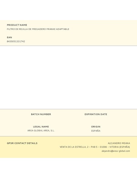 Filtro de rejilla de fregadero franke adaptable