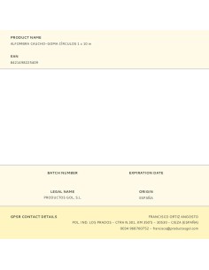 Alfombra caucho-goma círculos 1 x 10 m 2