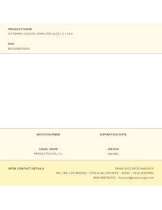 Alfombra caucho-goma círculos 1,2 x 10 m 2