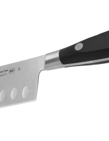 Cuchillo santoku con alveolos serie riviera 180 mm