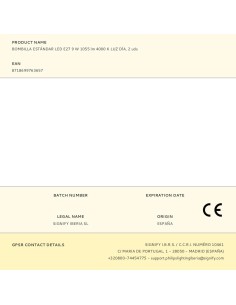 Bombilla estándar led e27 9 w 1055 lm 4000 k luz día, 2 uds 2