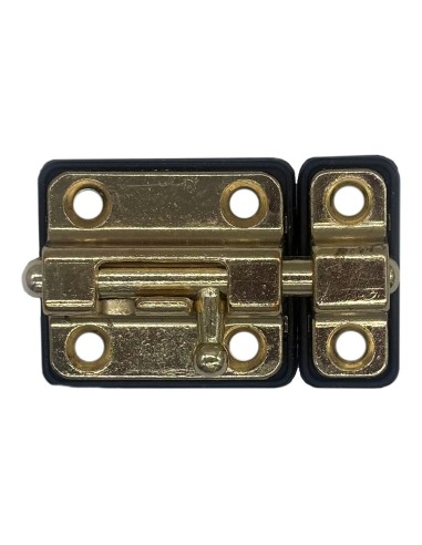Pasador cerrojo base plástica 35 mm dorado