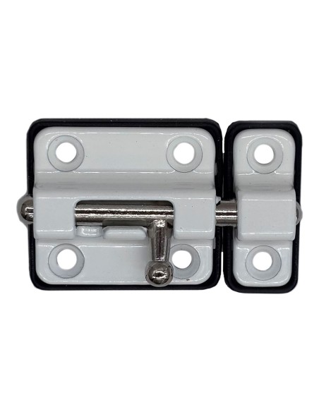 Pasador cerrojo base plástica 35 mm blanco