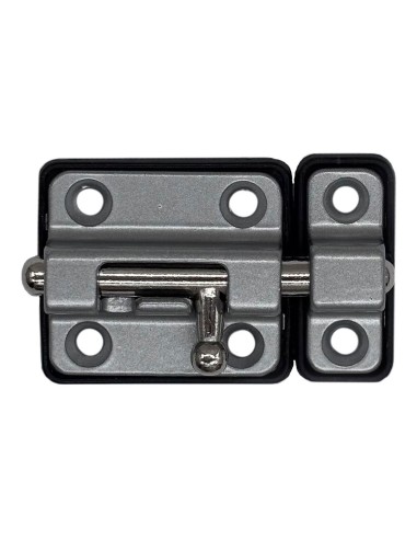 Pasador cerrojo base plástica 35 mm cromo mate