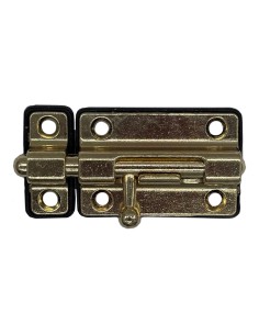 Pasador cerrojo base plástica 50 mm dorado