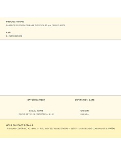 Pasador reforzado base plástica 40 mm cromo mate 2