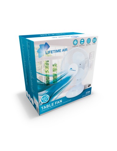 Ventilador sobremesa 22 w, ø23 cm, blanco, 270...
