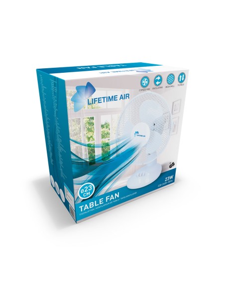 Ventilador sobremesa 22 w, ø23 cm, blanco, 270 x 210 x 352 mm