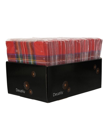 Servilletas de papel estampadas verde/rojo 33 x 33 cm