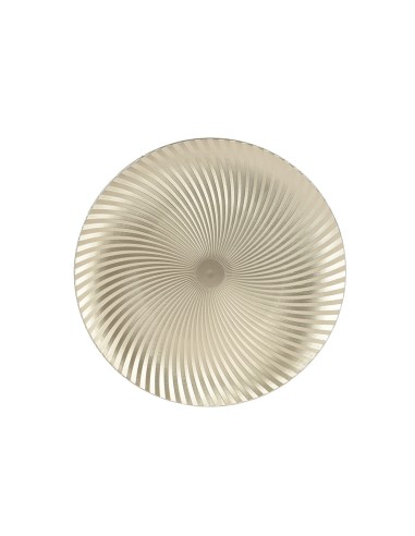 Plato decoración polipropileno champán ø33 x 1,5 cm
