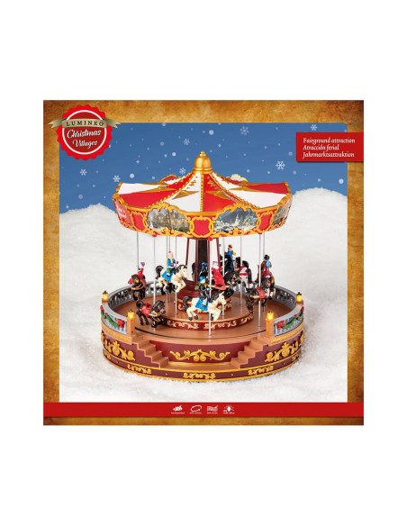 Carrusel decorativo con led 31 x 31 x 28 cm