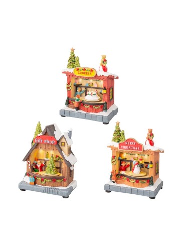 Escena navideña con movimiento y luz, temática...