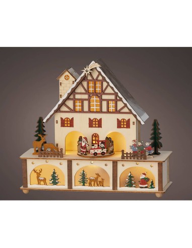 Escena navideña con led, movimiento y música...