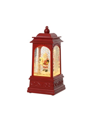 Farol de agua santa claus, 2 leds, 9 x 9 x 20,50 cm
