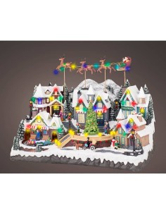 Escena navideña con led, movimiento y música 55 x 37 x 32,5 cm 2