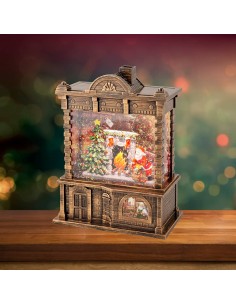 Farol de agua santa claus con música 16,5 x 9,5 x 21,7 cm 2