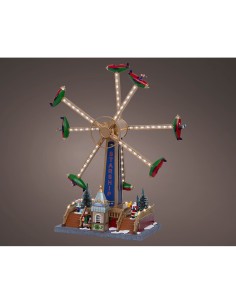 Escena navideña atracción ferial con movimiento, música y luz, 36,5 x 19,00 x 47,60 cm 2