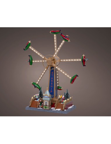 Escena navideña atracción ferial con...