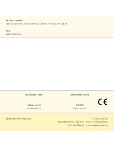 Vela de cera led, color verde, acabado rústico, ø7 x 15 cm 2