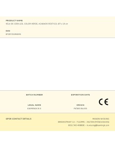 Vela de cera led, color verde, acabado rústico, ø7 x 19 cm 2