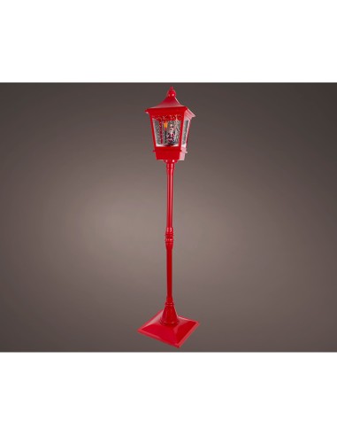 Farola papa noel iluminada 37,5 x 37,5 x 185 cm