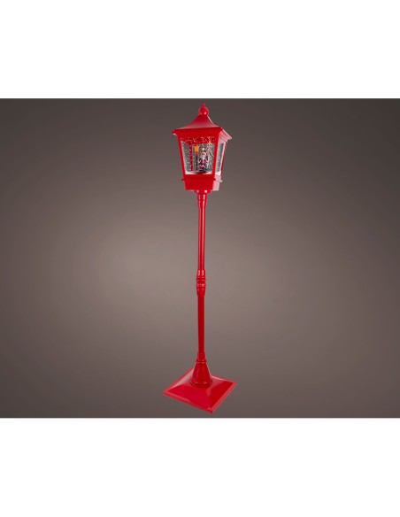 Farola papa noel iluminada 37,5 x 37,5 x 185 cm