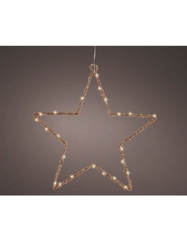 Estrella luz led decorativa interior 38 x 38 cm