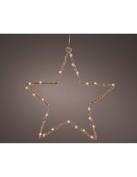 Estrella luz led decorativa interior 38 x 38 cm