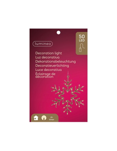 Copo de nieve luz led decorativa interior 38 x...