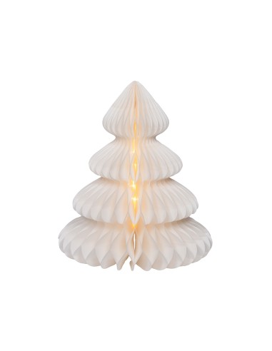 Árbol blanco de papel, 40 leds, ø42 x 48 cm