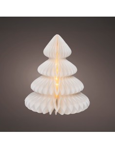 Árbol blanco de papel, 40 leds, ø42 x 48 cm 2