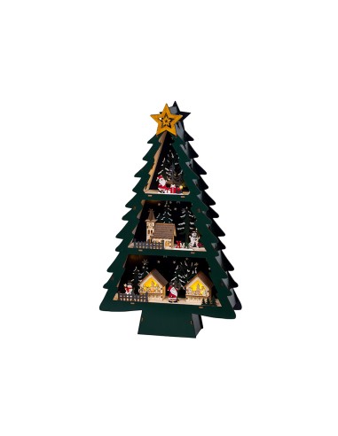 Escena navideña en árbol con led 33 x 9 x 55 cm