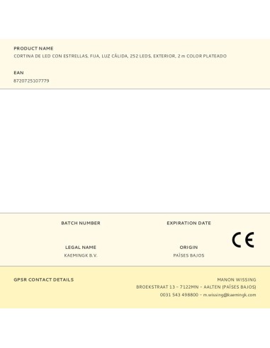 Cortina de led con estrellas para exterior...